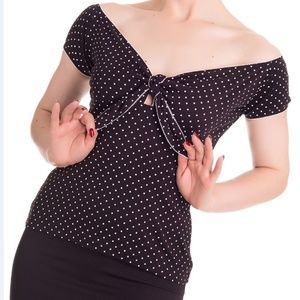 Hell Bunny Dolly Polka Dot Top Great Condition XXS